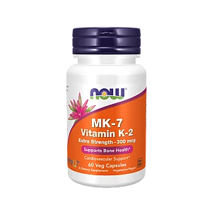 ויטמין (K2 (MK-7 קיי2 - 300 מק"ג - תכולה 60 כמוסות מבית NOW FOODS