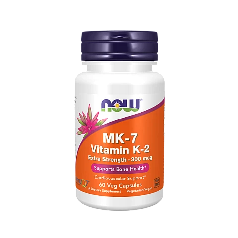 ויטמין (K2 (MK-7 קיי2 - 300 מק"ג - תכולה 60 כמוסות מבית NOW FOODS
