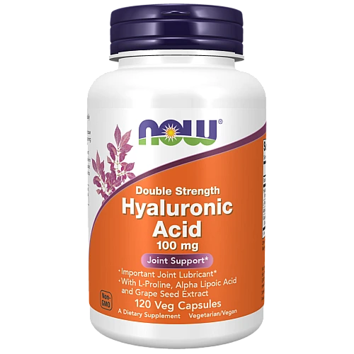 חומצה היאלורונית 50 מ"ג עם MSM - תכולה 120 כמוסות - מבית NOW FOODS
