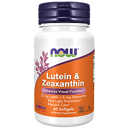 לוטאין וזאקסנטין 60 כמוסות רכות - מבית NOW FOODS