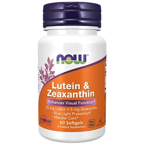 לוטאין וזאקסנטין 60 כמוסות רכות - מבית NOW FOODS