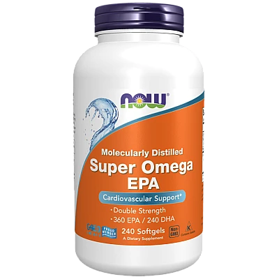 סופר אומגה 3 תוסף אומגה מזוקק מולקולרית 240 כמוסות רכות - מבית NOW FOODS