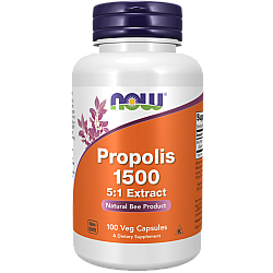 פרופוליס 1500 - תכולה 100 כמוסות - מבית NOW FOODS