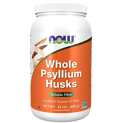קליפות פסיליום שלמות Whole Psyllium תכולה 680 גרם - מבית NOW FOODS