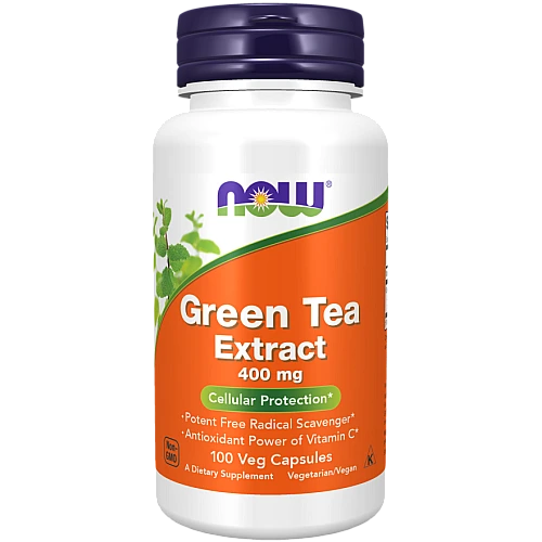 תמצית תה ירוק 400 מ"ג - 100 כמוסות - מבית NOW FOODS