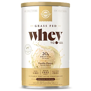 אבקת חלבון סולגאר מֵי גבינה Whey To Go בטעם ונילה - משקל 340 גרם מבית SOLGAR