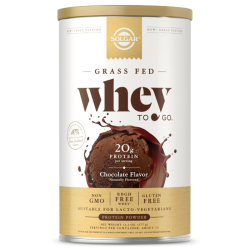 אבקת חלבון סולגאר מֵי גבינה Whey To Go בטעם שוקולד טבעי - משקל 454 גרם - מבית SOLGAR