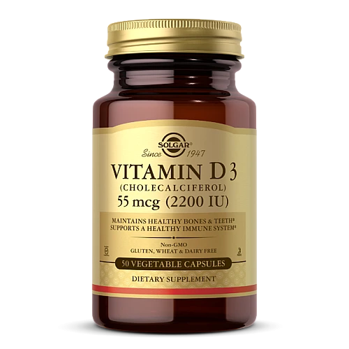 ויטמין D3 סולגאר 2200 יחב"ל - 50 כמוסות מבית SOLGAR