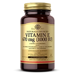 ויטמין E סולגאר 670 מ"ג ממקור טבעי 1000 יחב"ל - 100 כמוסות רכות מבית SOLGAR