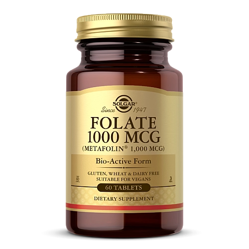 חומצה פולית סולגאר מטאפולין 1000 מק"ג - 120 טבליות מבית SOLGAR