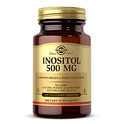 סולגאר אינוזיטול 500 מ"ג 100 כמוסות - מבית SOLGAR