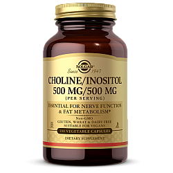סולגאר כולין ואינוזיטול 500 מ"ג 100 כמוסות - מבית SOLGAR