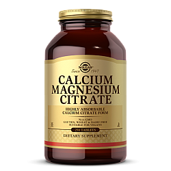 סולגאר סידן מגנזיום ציטראט 250 טבליות - מבית SOLGAR