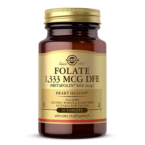 סולגאר פולאט 1,333 מק"ג מטאפולין 800 מק"ג - 100 טבליות מבית SOLGAR