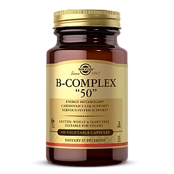סולגאר קומפלקס ויטמיני B-50 במינון מוגבר - 100 כמוסות מבית SOLGAR