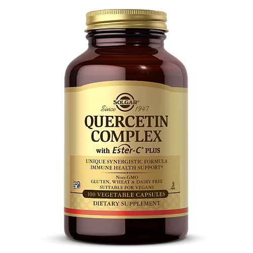 סולגאר קומפלקס קוורצטין עם Ester-C Plus‏ 100 כמוסות צמחיות - מבית SOLGAR