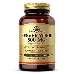 סולגאר רזברטרול 500 מ"ג 30 כמוסות צמחיות - מבית SOLGAR