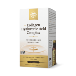 קולגן וחומצה היאלורונית סולגאר 120 מ"ג - 30 טבליות - מבית SOLGAR