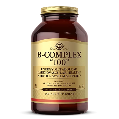קומפלקס ויטמיני B-100 במינון מוגבר סולגאר - 250 כמוסות מבית SOLGAR