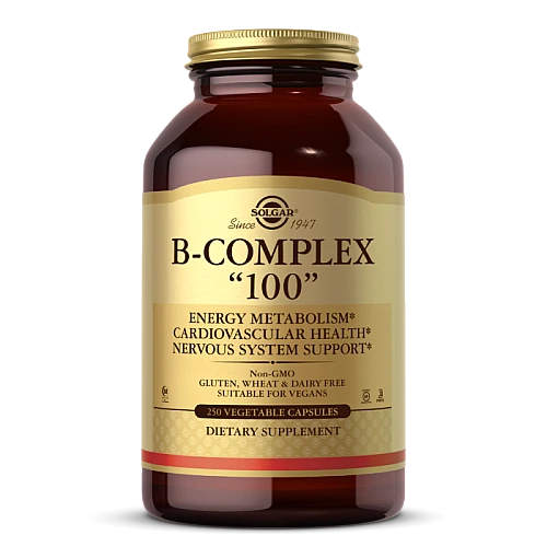 קומפלקס ויטמיני B-100 במינון מוגבר סולגאר - 250 כמוסות מבית SOLGAR