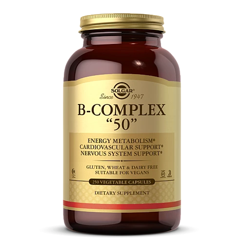 קומפלקס ויטמיני B-50 במינון מוגבר סולגאר - 250 כמוסות מבית SOLGAR