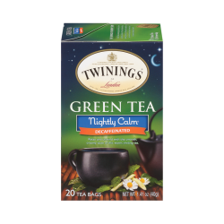טווינינגס תה ירוק לילה רגוע נטול קפאין טבעי 20 שקיות - מבית Twinings