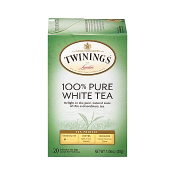 טווינינגס תה לבן בשקיות 20 יחידות - מבית Twinings