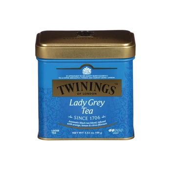 טווינינגס תה עלים ליידי גריי Lady Grey בפחית - מבית Twinings במשקל 100 גרם