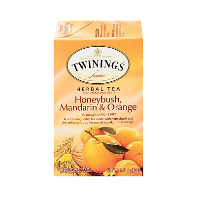 טווינינגס תה צמחים בטעם דבש מנדרין ותפוז ללא קפאין 20 שקיקי - מבית Twinings