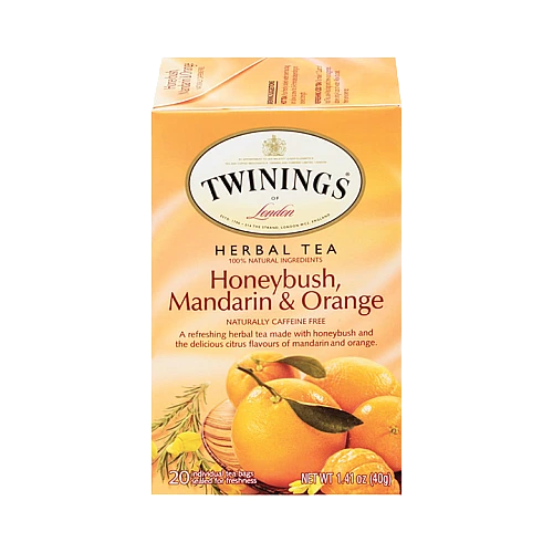 טווינינגס תה צמחים בטעם דבש מנדרין ותפוז ללא קפאין 20 שקיקי - מבית Twinings