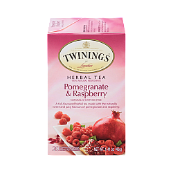 טווינינגס תה צמחים בטעם רימון ופטל נטול קפאין 20 שקיקי - מבית Twinings