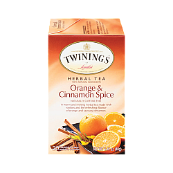 טווינינגס תה צמחים בטעם תפוז וקינמון נטול קפאין טבעי 20 שקיקי - מבית Twinings