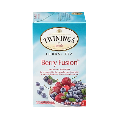 טווינינגס תה צמחים ברי פיוז'ן Berry Fusion נטול קפאין 20 שקיקי - מבית Twinings