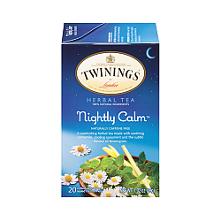 טווינינגס תה צמחים לילה רגועה נטול קפאין באופן טבעי 20 שקיקי - מבית Twinings