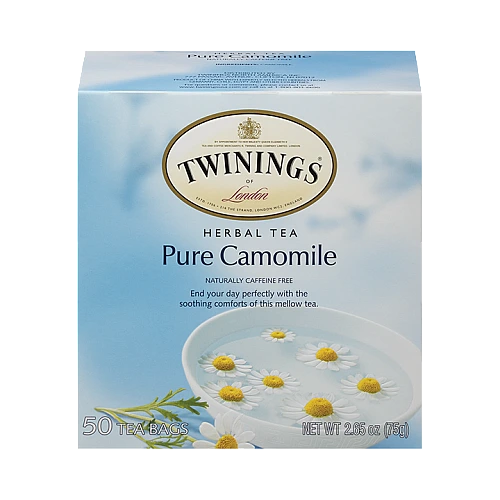 טווינינגס תה צמחים קמומיל טהור נטול קפאין 50 שקיקי - מבית Twinings