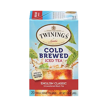 טווינינגס תה קר שחור אנגלית קלאסית Cold Brewed Iced Tea תכולה 20 שקיקי - מבית Twinings