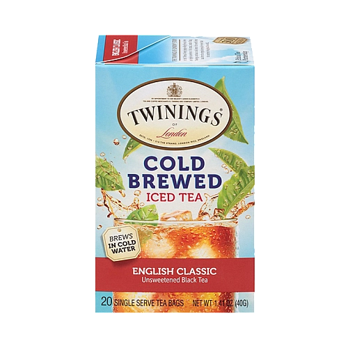 טווינינגס תה קר שחור אנגלית קלאסית Cold Brewed Iced Tea תכולה 20 שקיקי - מבית Twinings