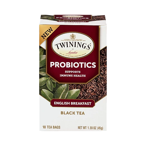 טווינינגס תה שחור פרוביוטיקה Probiotics English Breakfast ארוחת בוקר אנגלית 18 שקיקי - מבית Twinings