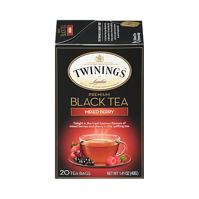 טווינינגס תה שחור פרימיום פירות יער - בשקיות 20 יחידות - מבית Twinings