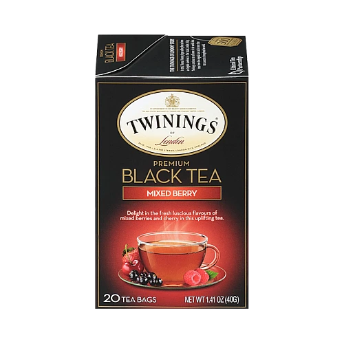 טווינינגס תה שחור פרימיום פירות יער - בשקיות 20 יחידות - מבית Twinings