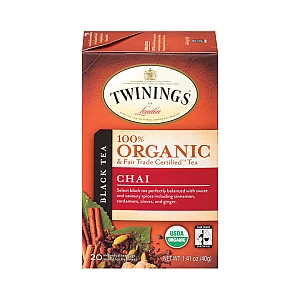 טווינינגס תה שחור צ'אי Chai אורגני 20 שקיקי - מבית Twinings