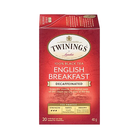 תה טווינינגס אינגליש ברקפסט נטול קפאין English Breakfast בשקיות 25 יחידות - מבית Twinings תה טווינינגס אינגליש ברקפסט נטול קפאין English Breakfast בשקיות 25 יחידות - מבית Twinings