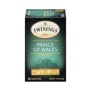 תה טווינינגס הנסיך וויילס Prince of Wales בשקיות 20 יחידות - מבית Twinings
