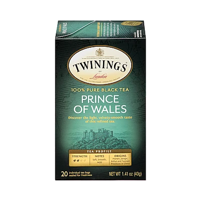 תה טווינינגס הנסיך וויילס Prince of Wales בשקיות 20 יחידות - מבית Twinings