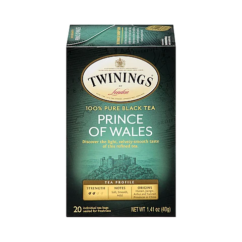 תה טווינינגס הנסיך וויילס Prince of Wales בשקיות 20 יחידות - מבית Twinings תה טווינינגס הנסיך וויילס Prince of Wales בשקיות 20 יחידות - מבית Twinings