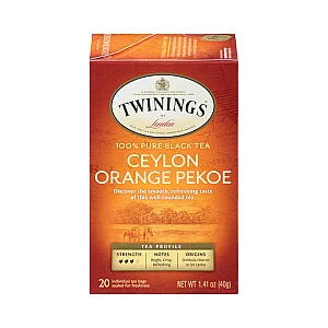 תה טווינינגס תה פיקו כתום ציילון Ceylon Orange Pekoe Tea בשקיות 20 יחידות - מבית Twinings