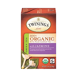 תה ירוק טווינינגס יסמין אורגני בשקיות 20 יחידות - מבית Twinings