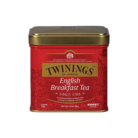 תה עלים טווינינגס אינגליש ברקפסט English Breakfast בפחית 100 גרם - מבית Twinings תה עלים טווינינגס אינגליש ברקפסט English Breakfast בפחית 100 גרם - מבית Twinings