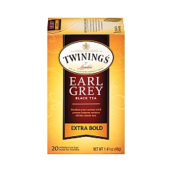תה שחור טווינינגס אקסטרה ארל גריי Earl Grey Extra Bold בשקיות 20 יחידות - מבית Twinings