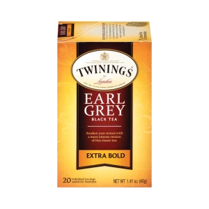 תה שחור טווינינגס אקסטרה ארל גריי Earl Grey Extra Bold בשקיות 20 יחידות - מבית Twinings